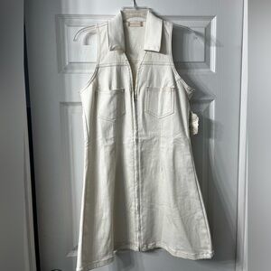 Altar’d State, white denim jeans dress
